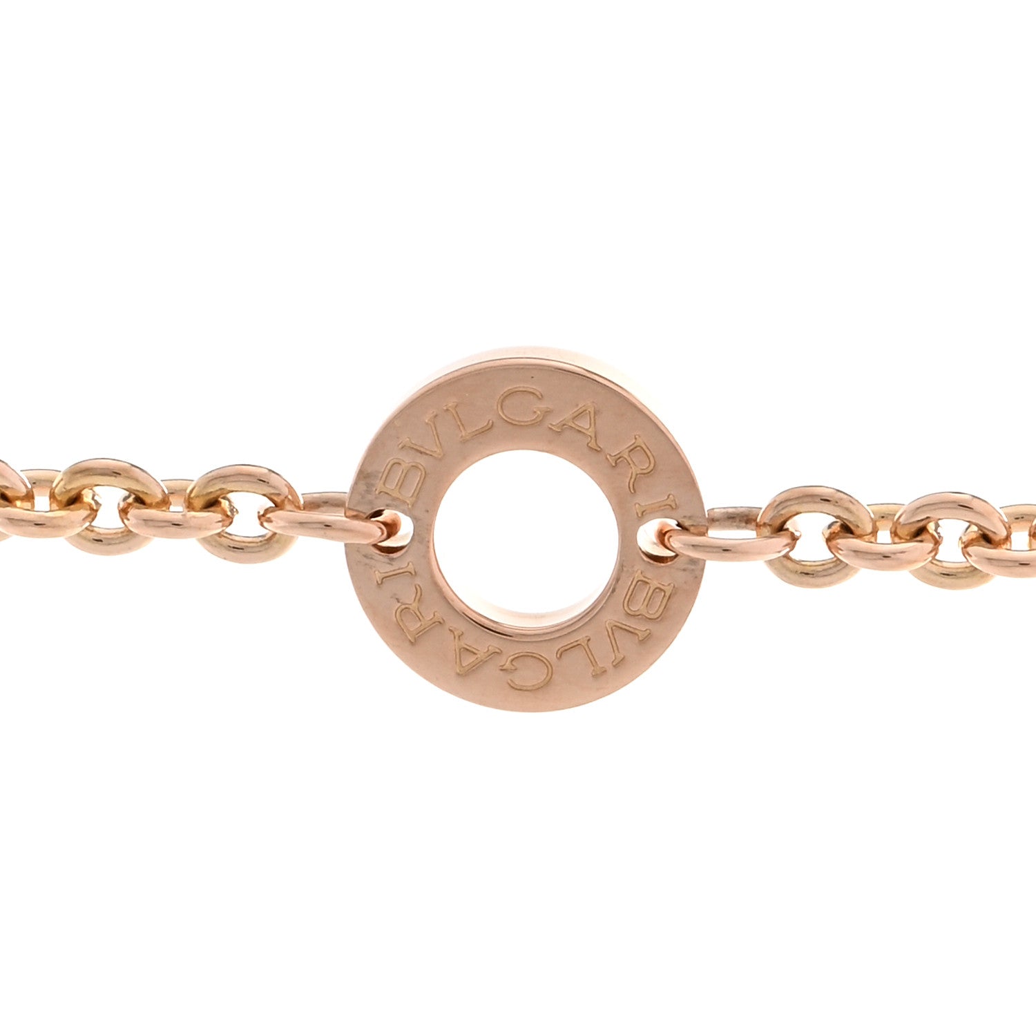 Bulgari 18K Rose Gold White Ceramic B.Zero1 Pendant Necklace 4 of 5