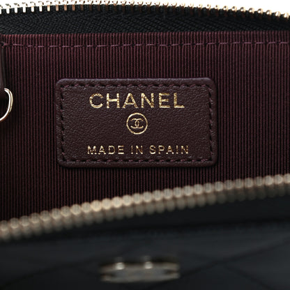 Chanel Caviar Quilted Zipped Key Holder Case Black 7 of 8