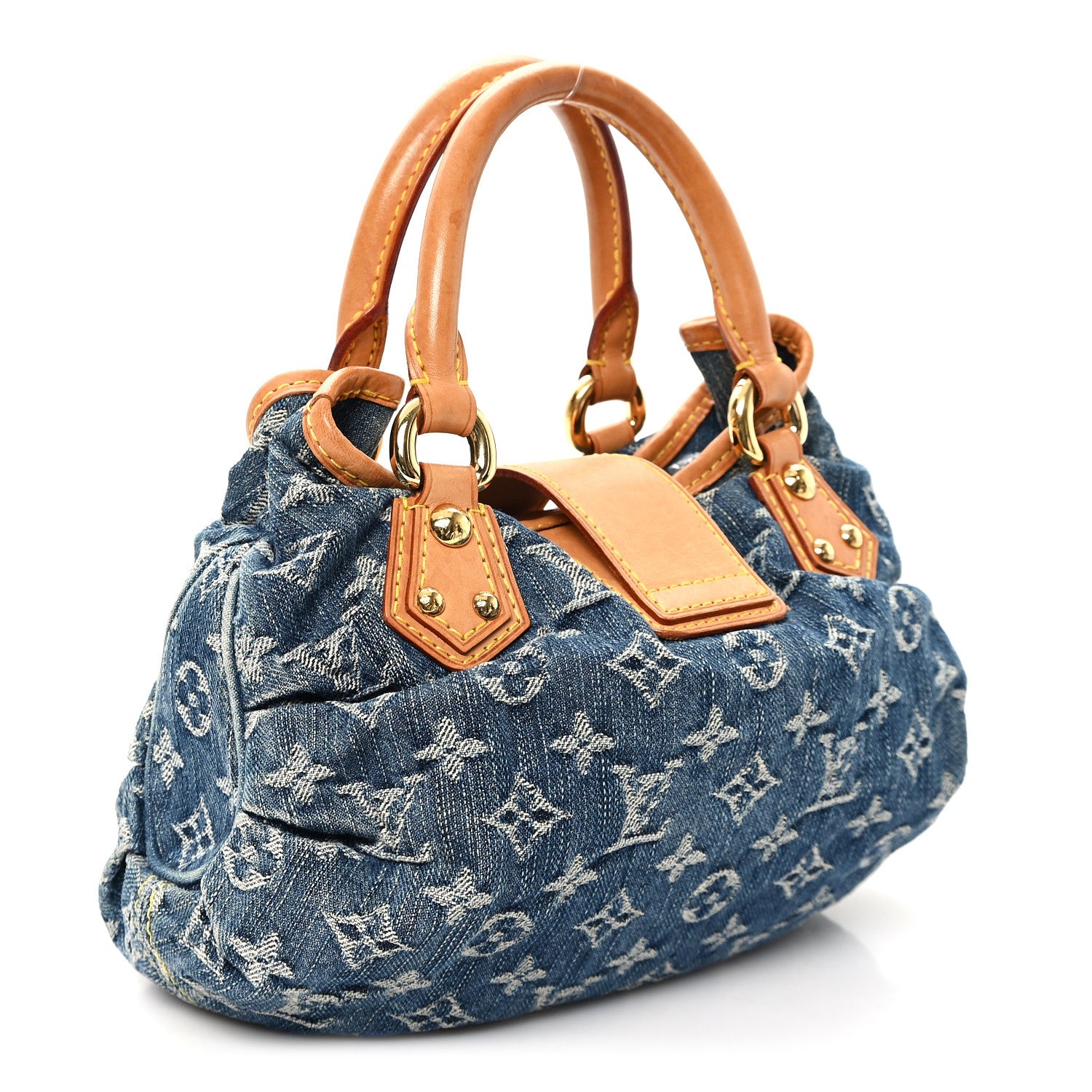 Louis Vuitton Monogram Denim Pleaty Blue 2 of 9