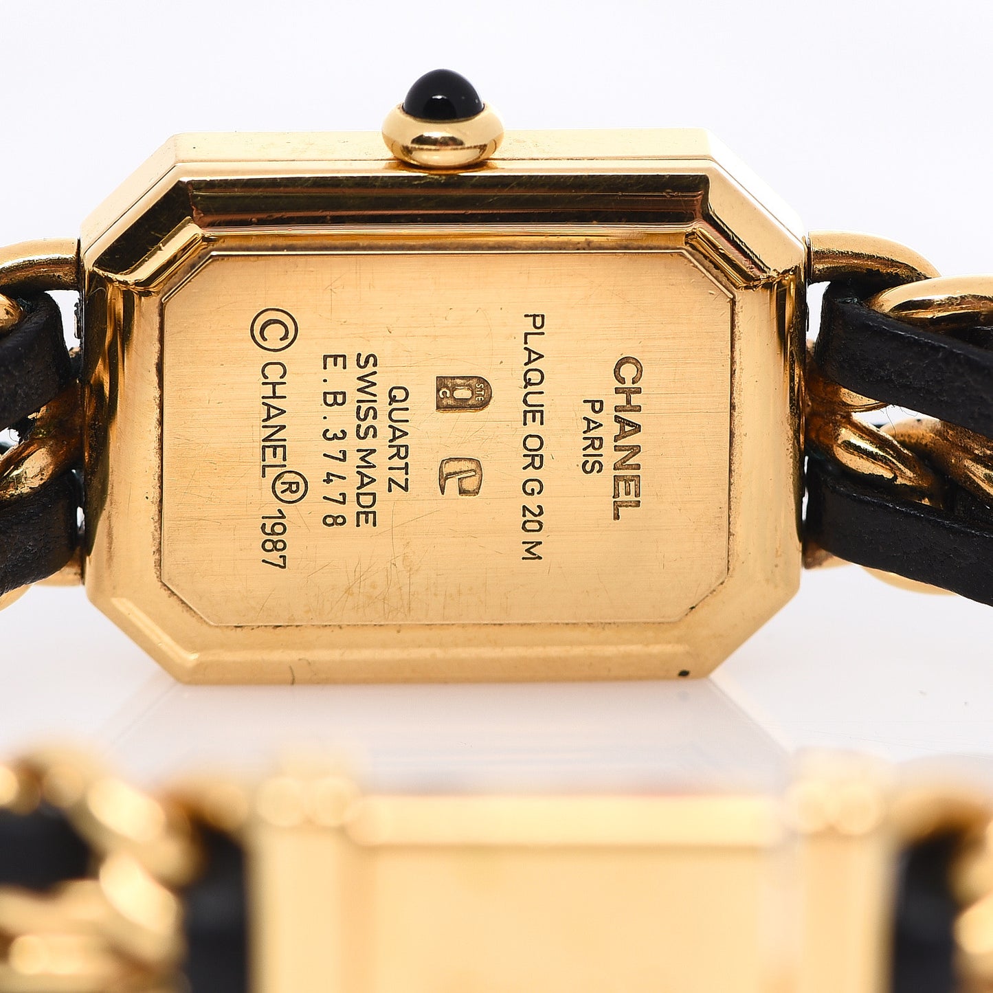 Stainless Steel Lambskin 20mm Chain Premiere Quartz Watch Gold L