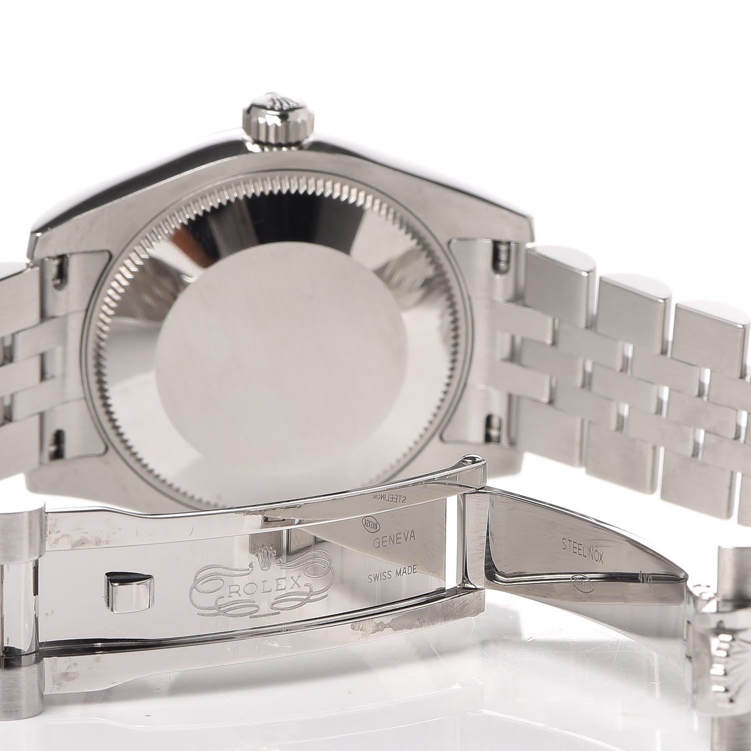 Rolex Stainless Steel 31mm Oyster Perpetual Datejust Watch Pink Roman 178240 6 of 7