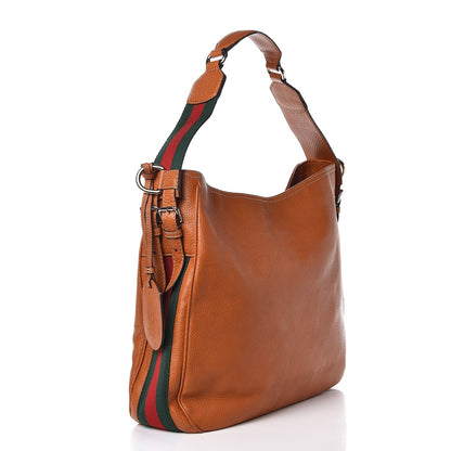 Gucci Pebbled Calfskin Medium Heritage Shoulder Bag Light Tobacco 3 of 7