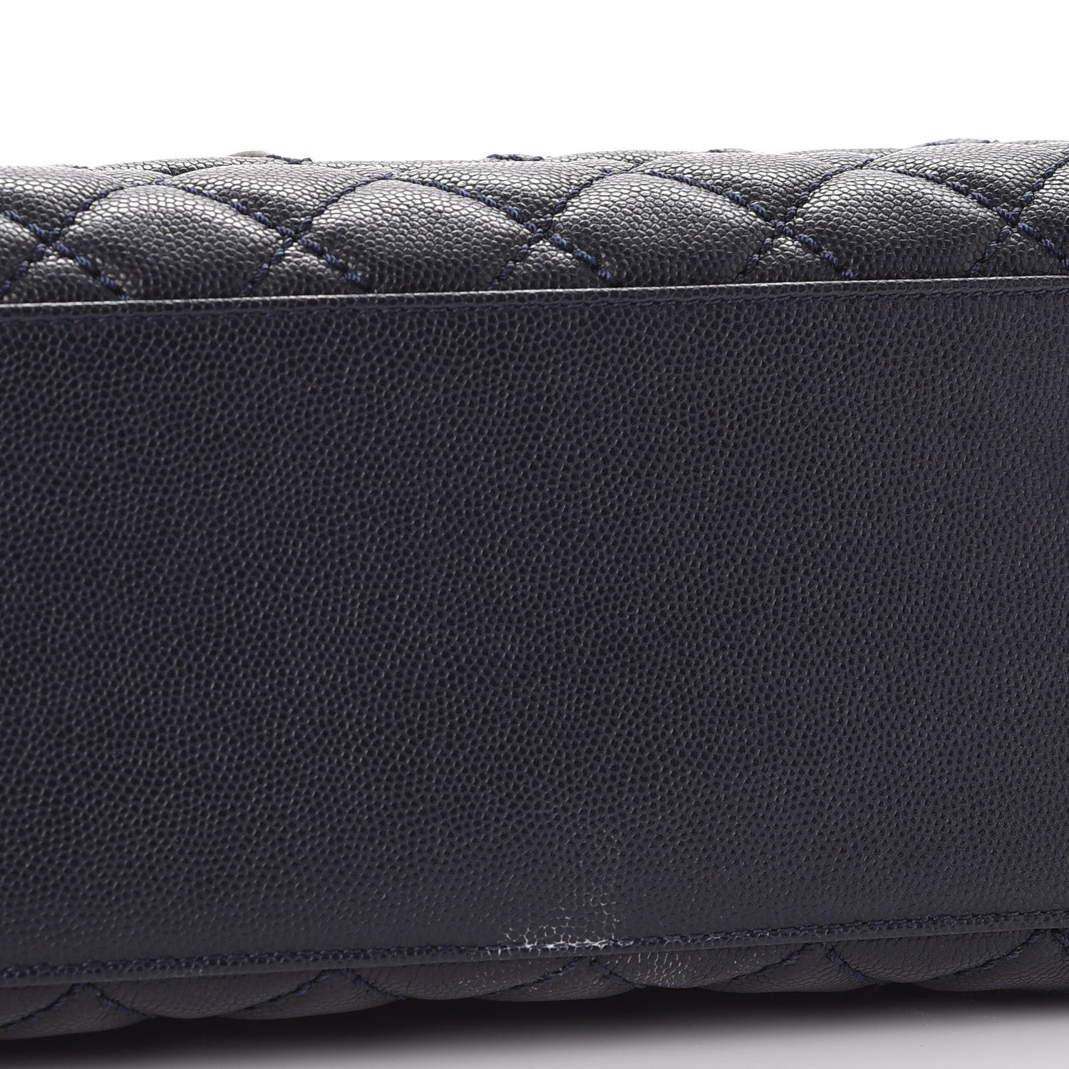 Chanel Caviar Lizard Quilted Small Coco Handle Flap Navy 8 of 9