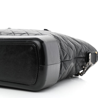 Chanel Aged Calfskin Quilted Large Gabrielle Shopping Tote Black 10 of 11