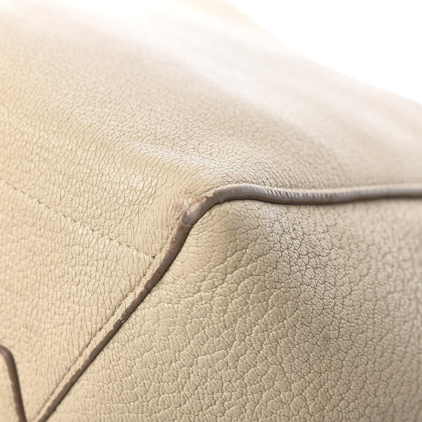 Soft Grained Calfskin Sangle Bucket Bag Dune