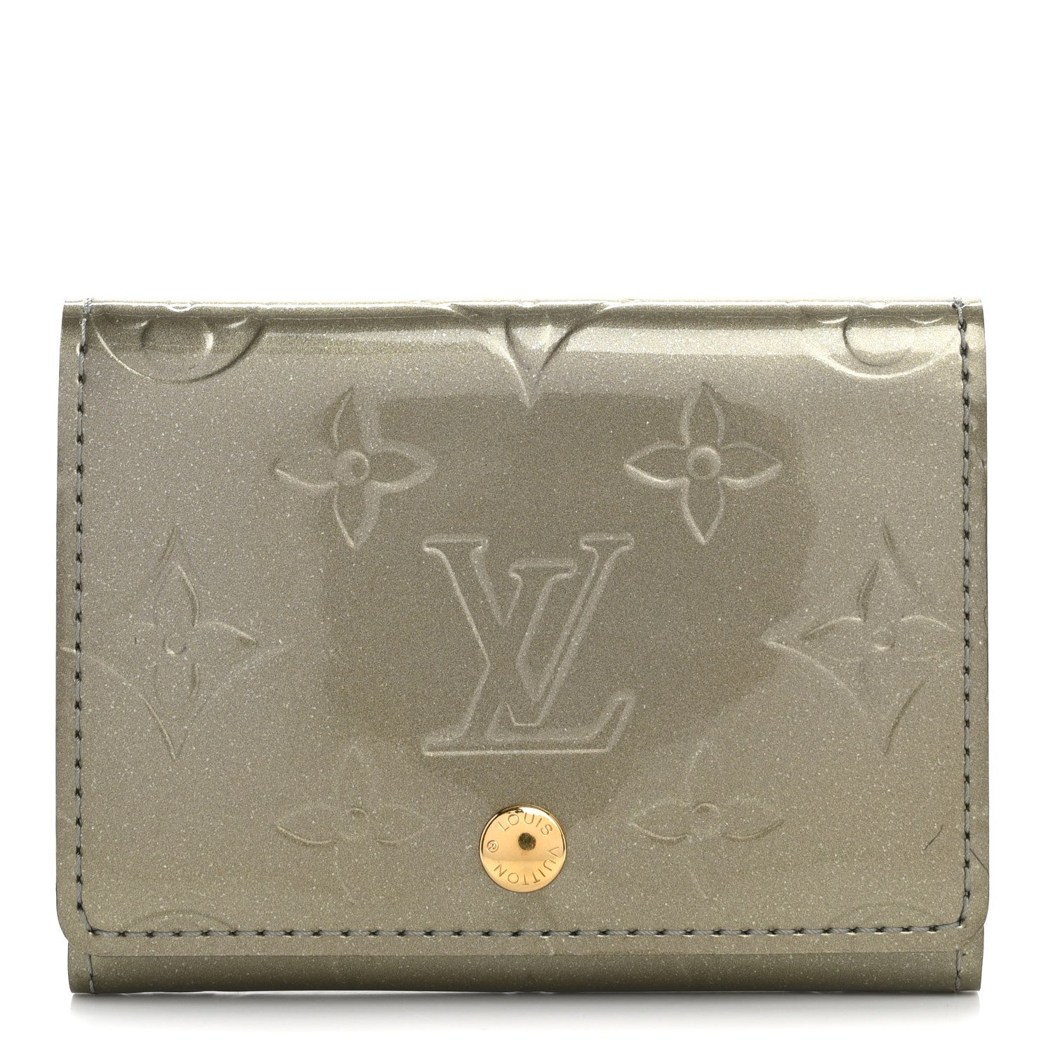 Louis Vuitton Vernis Business Card Holder Gris Art Deco 1 of 9