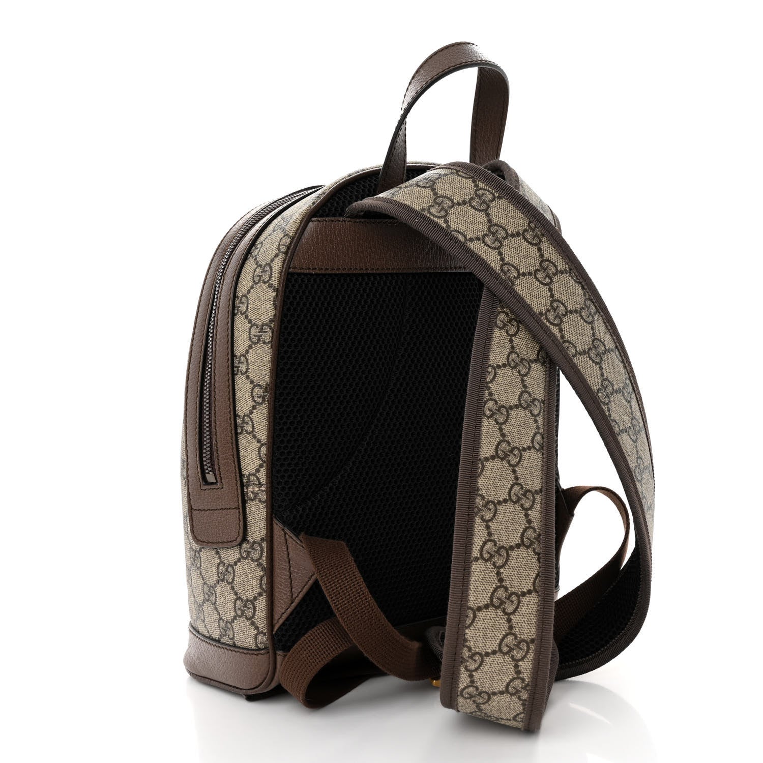 Gucci GG Supreme Monogram Calfskin Web Small Ophidia Day Backpack Beige Ebony New Acero 3 of 10