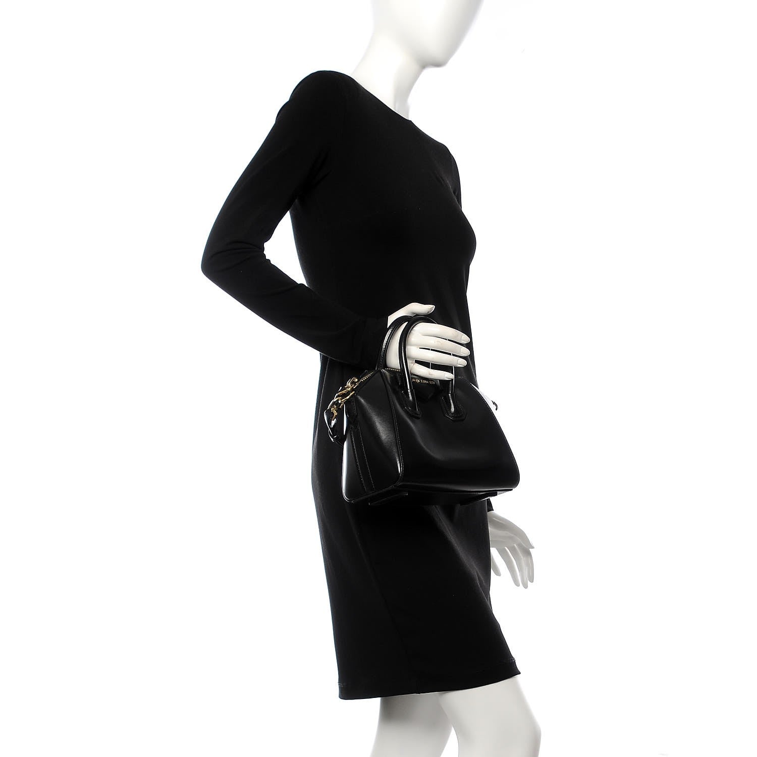 Givenchy Shiny Lord Calfskin Mini Antigona Black 2 of 10