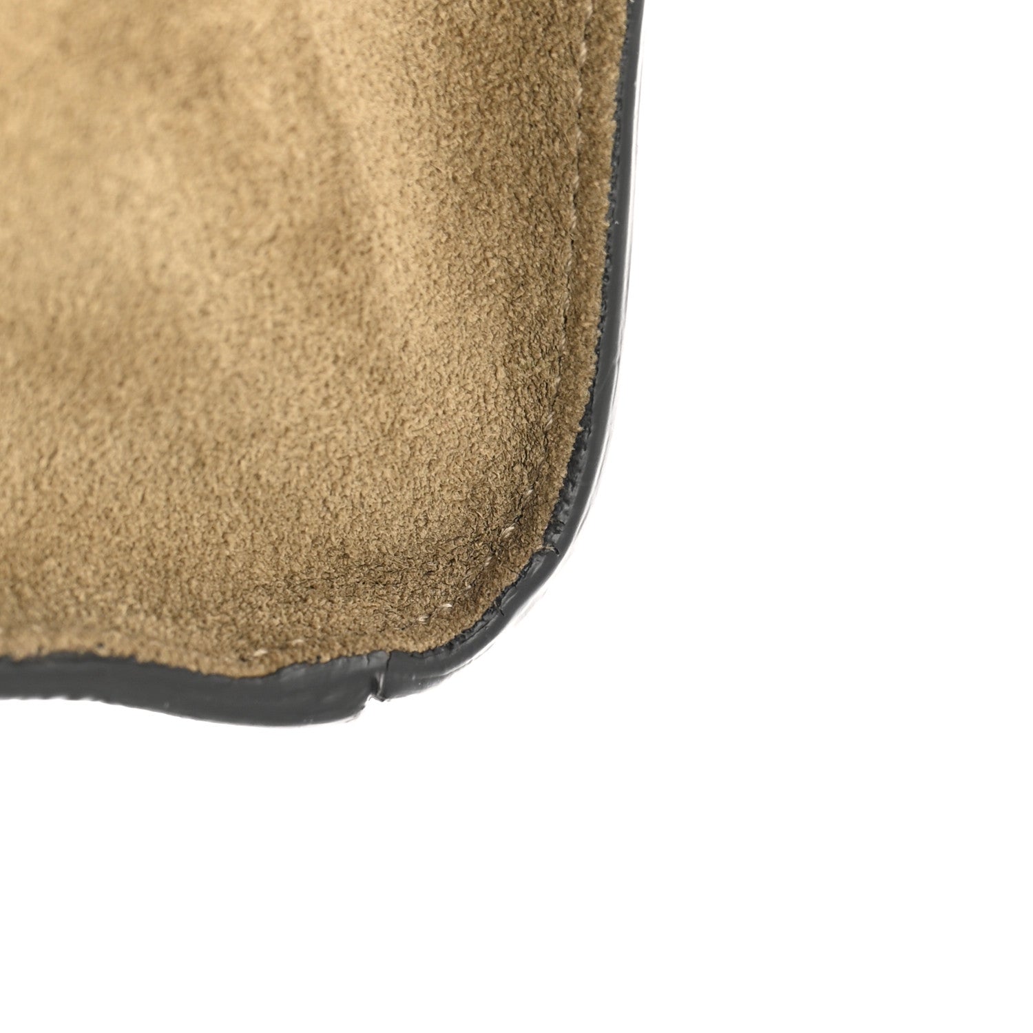 Celine Drummed Calfskin Suede Medium Trapeze Souris 14 of 21