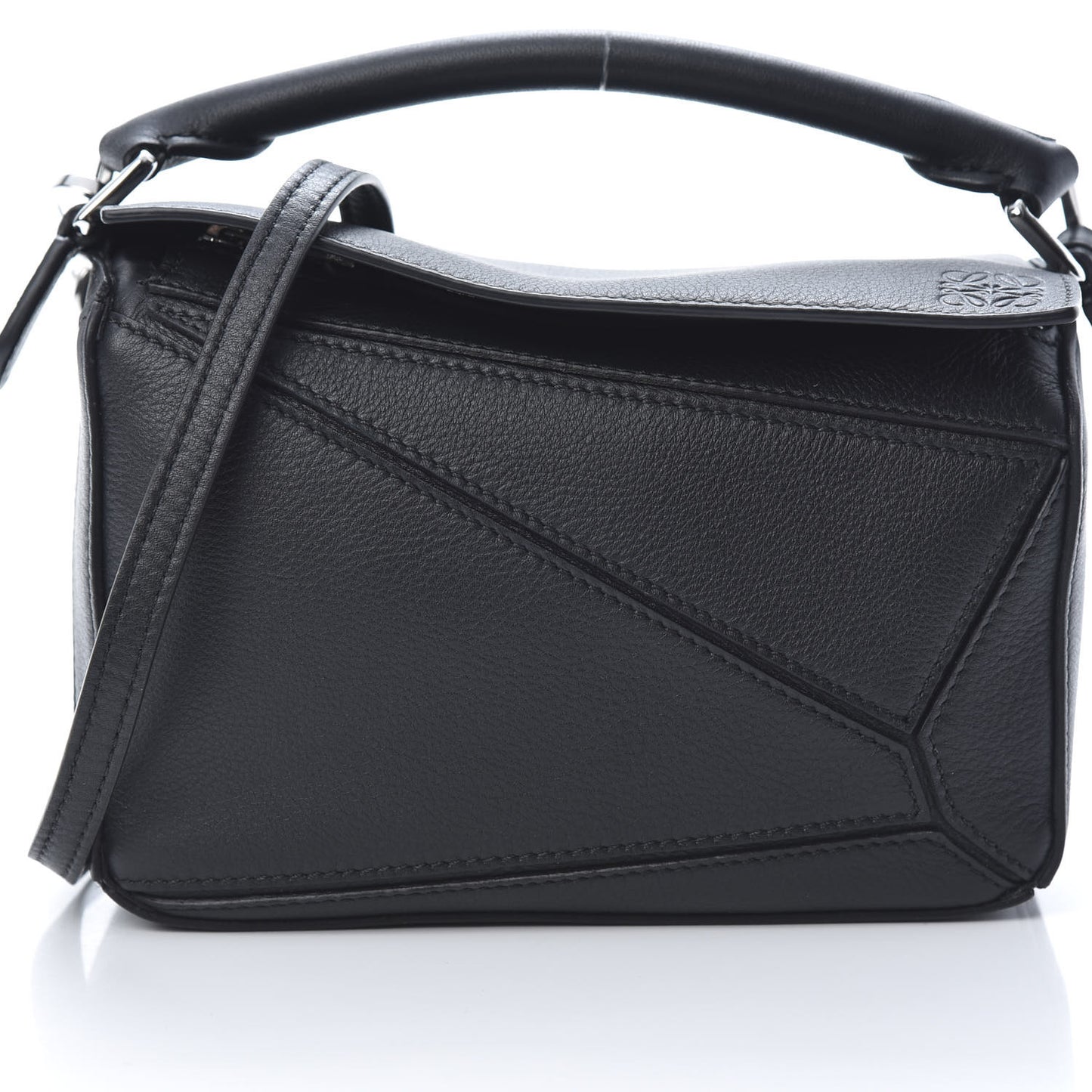 Calfskin Mini Puzzle Bag Black