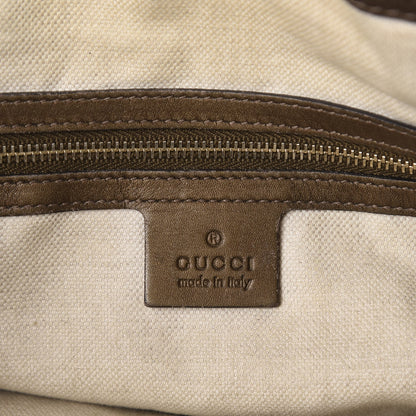 Gucci Monogram Lurex Heart Bit Charm Top Handle Tote Bronze 9 of 16