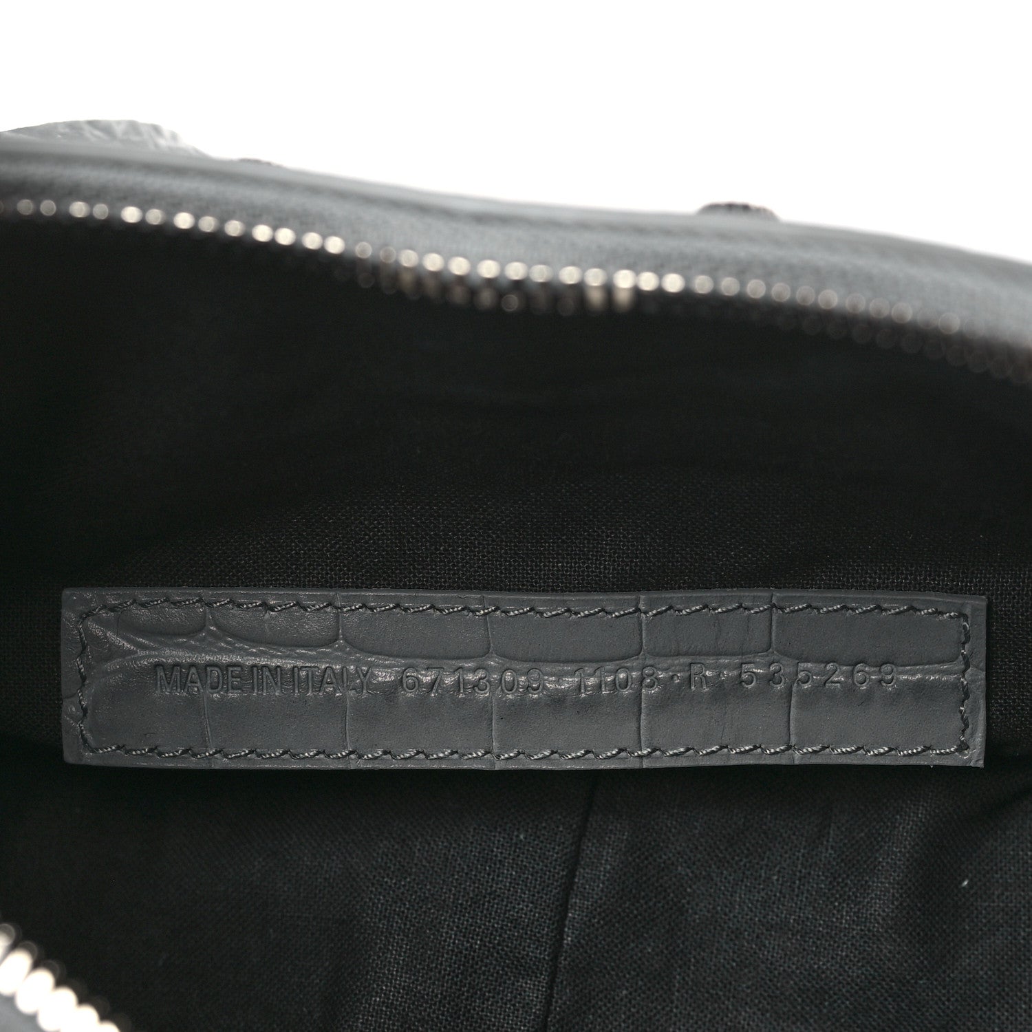 Balenciaga Extra Supple Calfskin Crocodile Embossed XS Le Cagole Shoulder Bag Balenciaga Grey 7 of 9