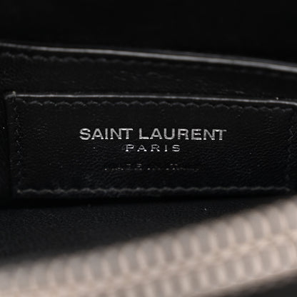 Saint Laurent Sheepskin Matelasse Chevron Monogram Large College Satchel Black 6 of 16