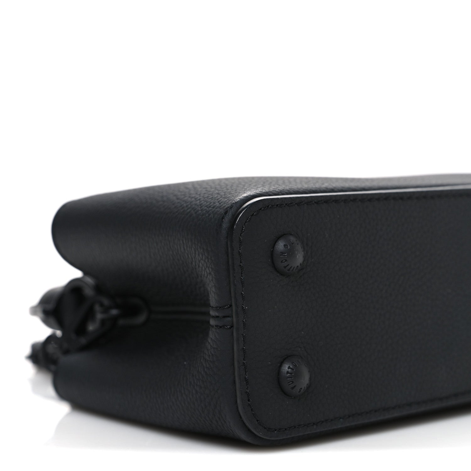 Louis Vuitton Matte Taurillon Capucines East West Mini All Black 8 of 9