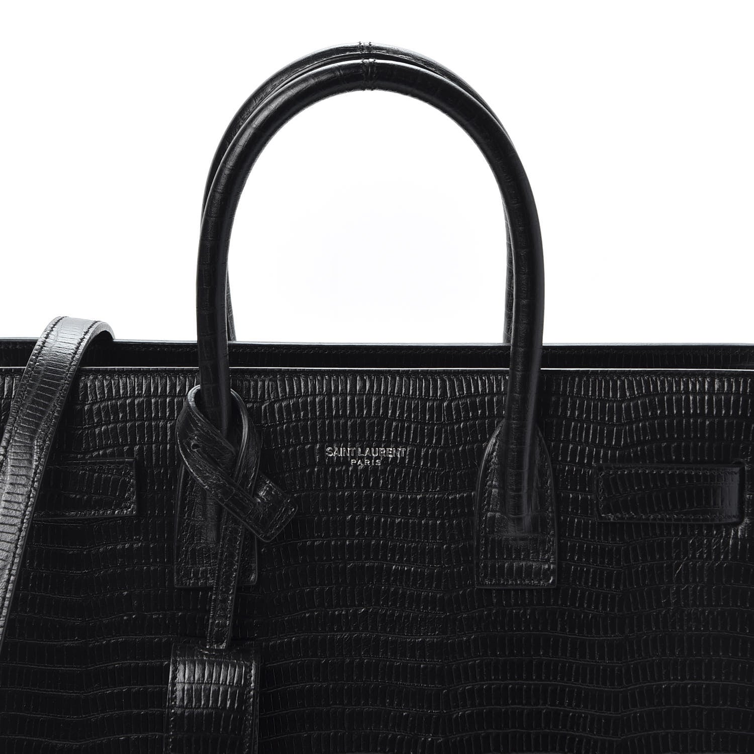 Saint Laurent Lizard Embossed Calfskin Baby Sac De Jour Black 8 of 8