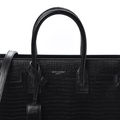 Saint Laurent Lizard Embossed Calfskin Baby Sac De Jour Black 8 of 8
