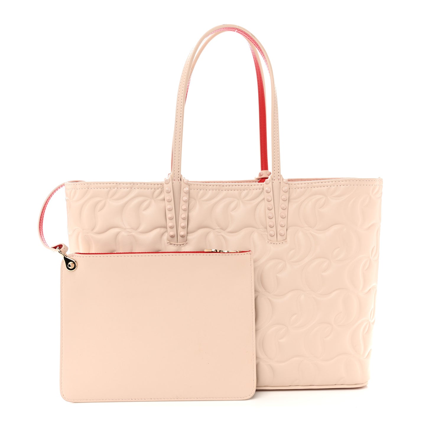 Nappa Embossed East West Cabata Tote Leche
