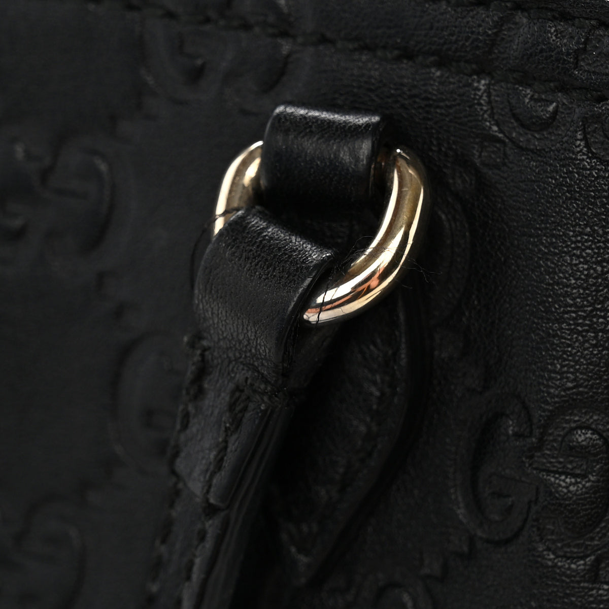 Guccissima Mini Bree Top Handle Bag Black