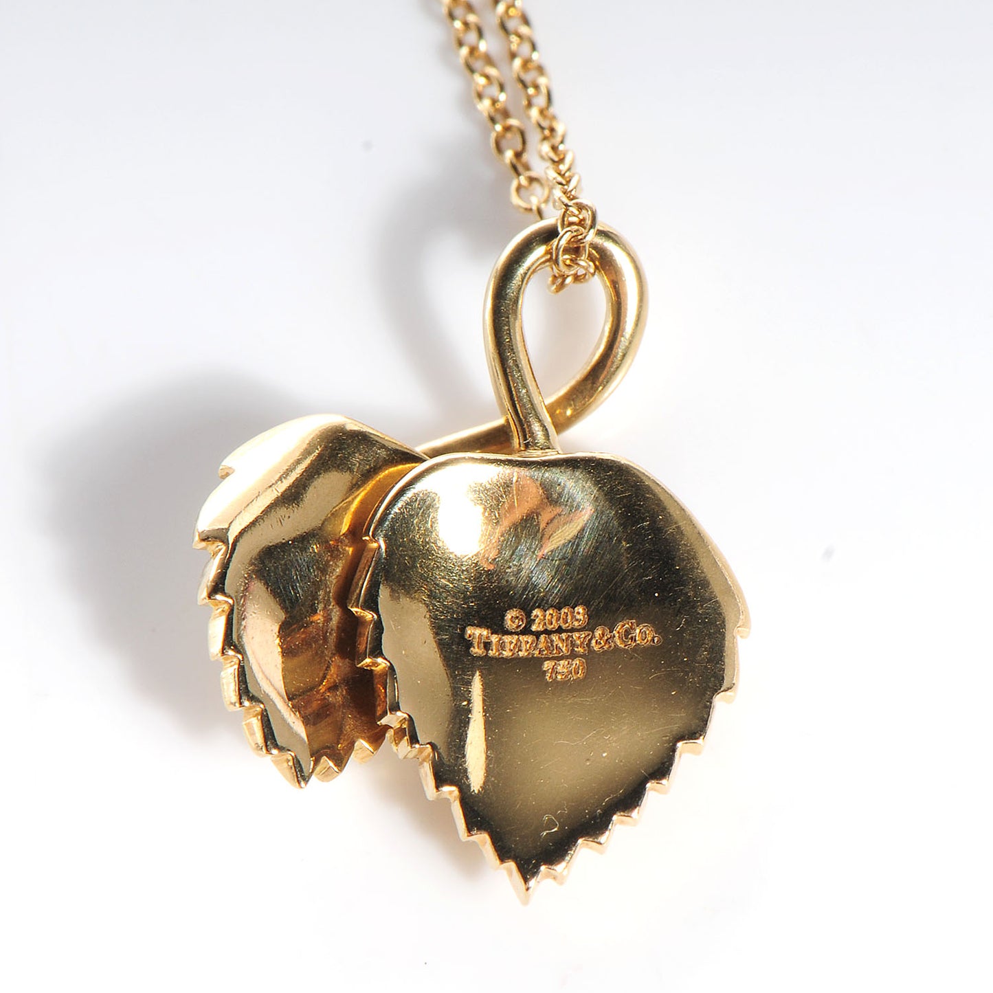 18k Gold Leaves Pendant Necklace