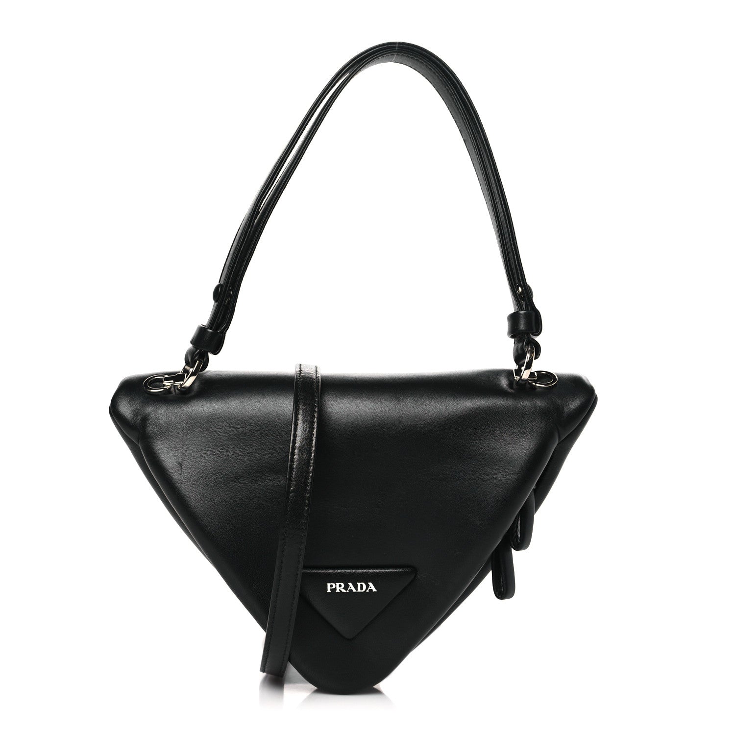 Prada Nappa Padded Signaux Triangle Crossbody Black 1 of 9