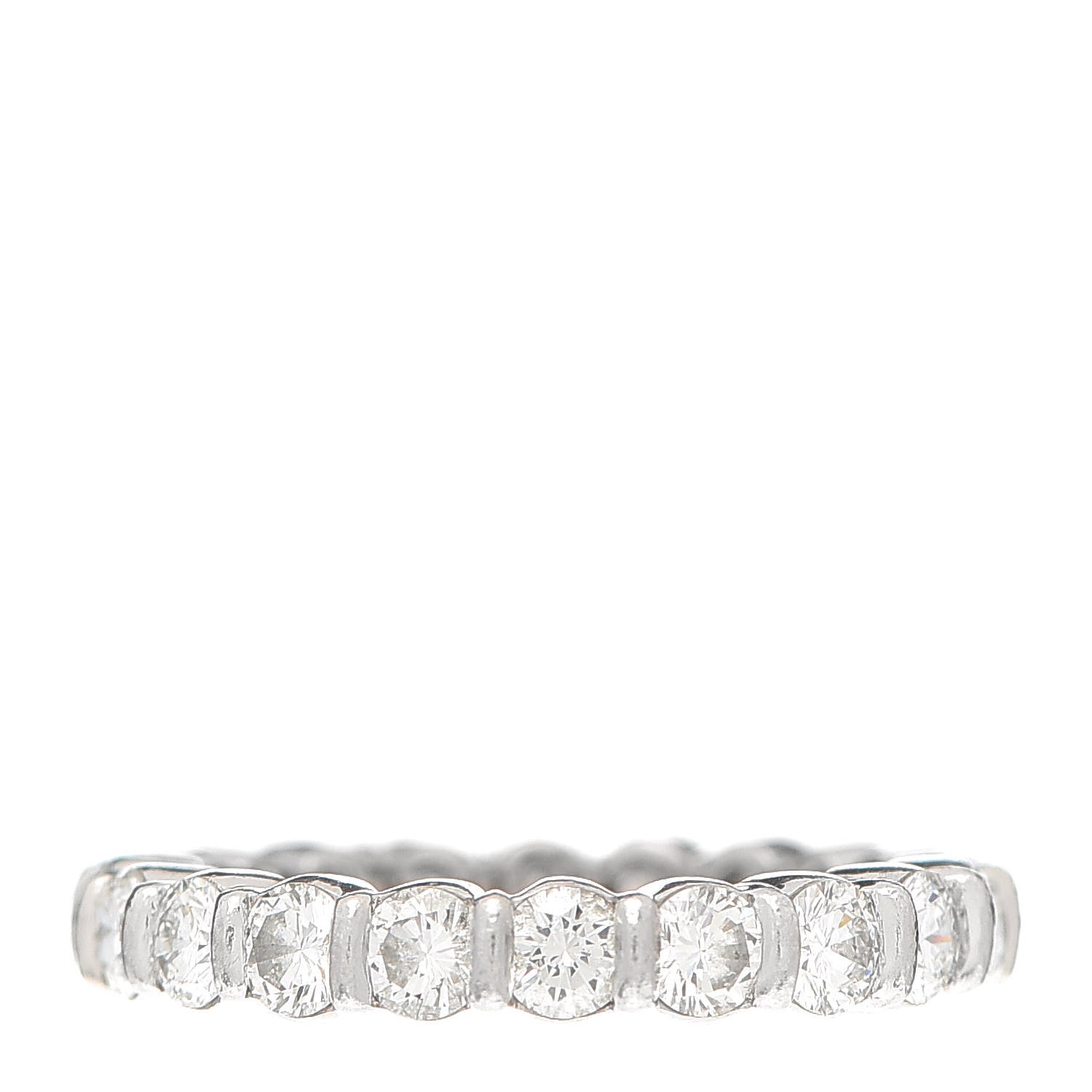 Tiffany Platinum Diamond 1.30ctw Eternity Band Ring 44 3 1 of 5