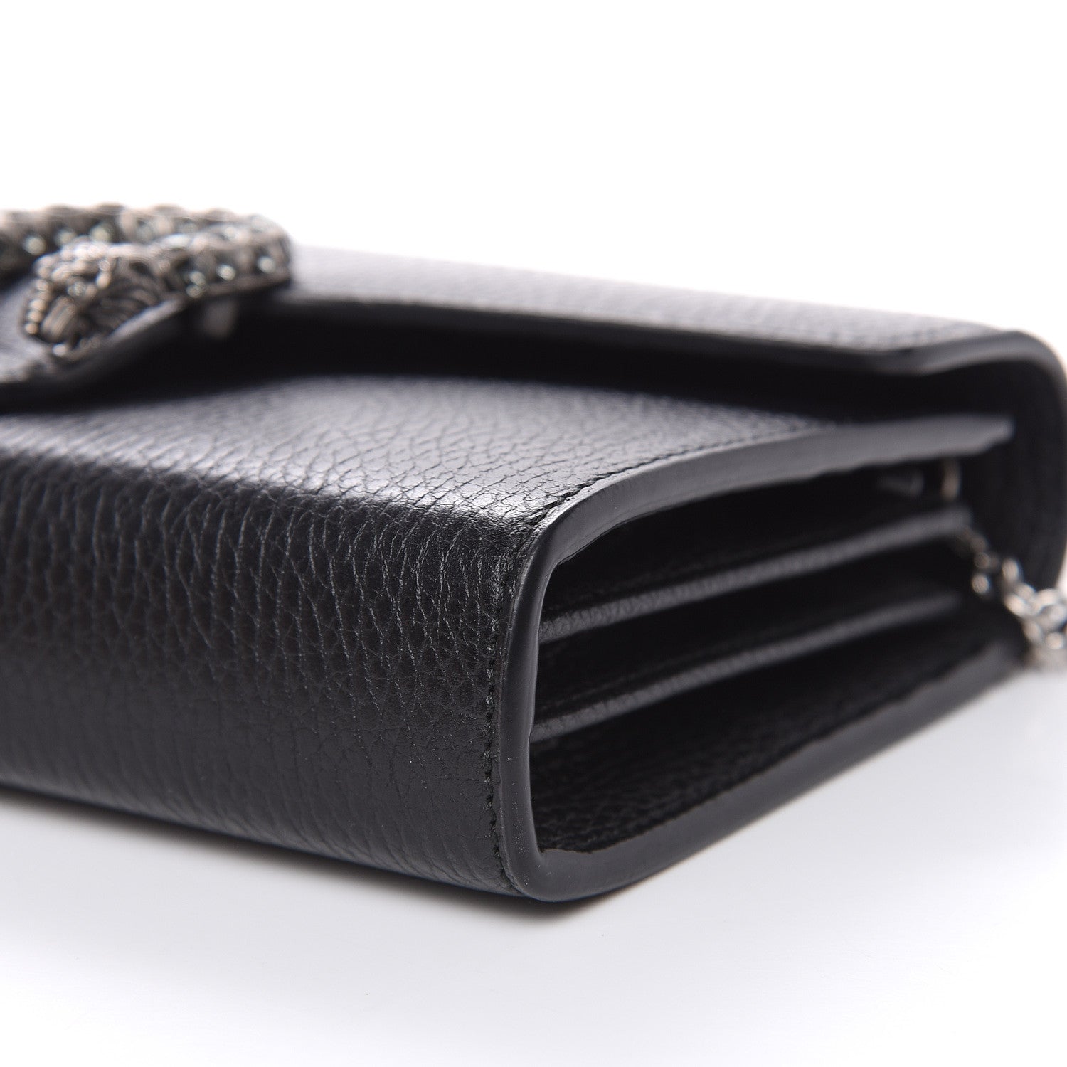 Gucci Calfskin Mini Dionysus Chain Wallet Black 9 of 10