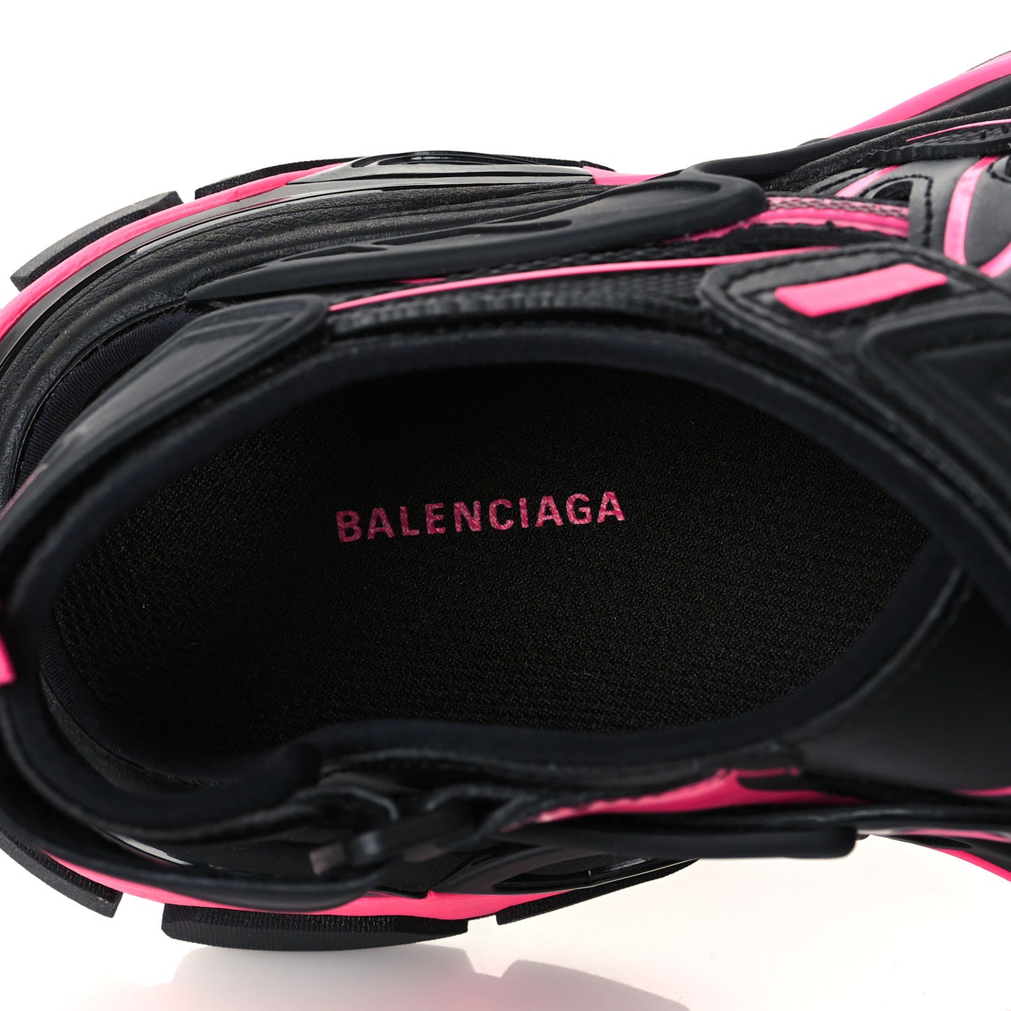 Rubber Neoprene Bi-Color Womens Track Sandals 36 Black Fluo Pink