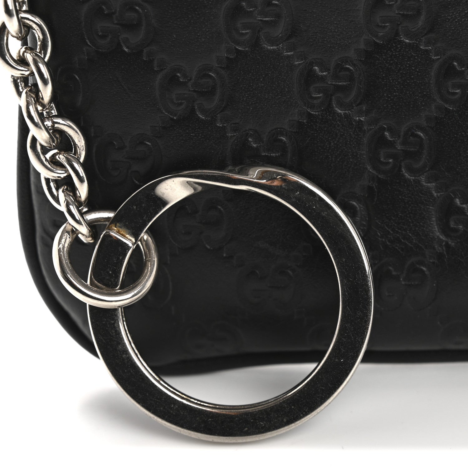 Gucci Microguccissima Key Ring Coin Case Black 8 of 12