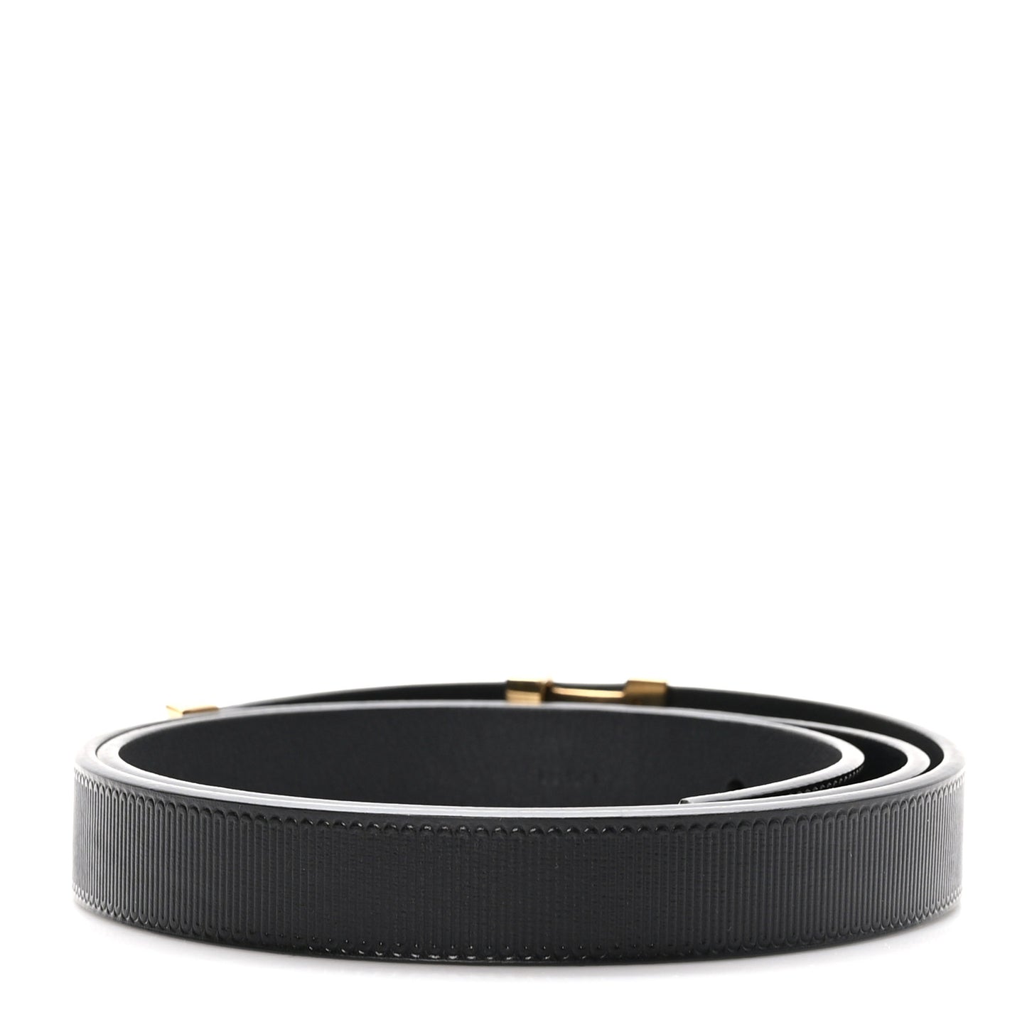 Calfskin Embossed LV Initiales Belt 80 32 Black