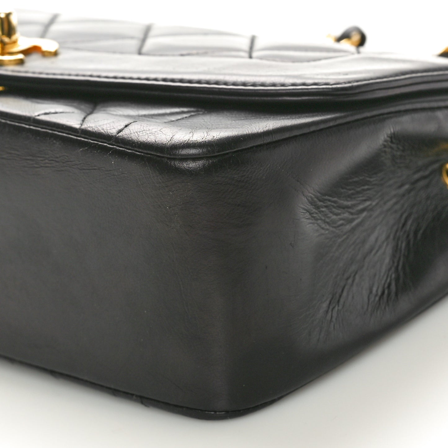 Lambskin Quilted Small Single Flap Black