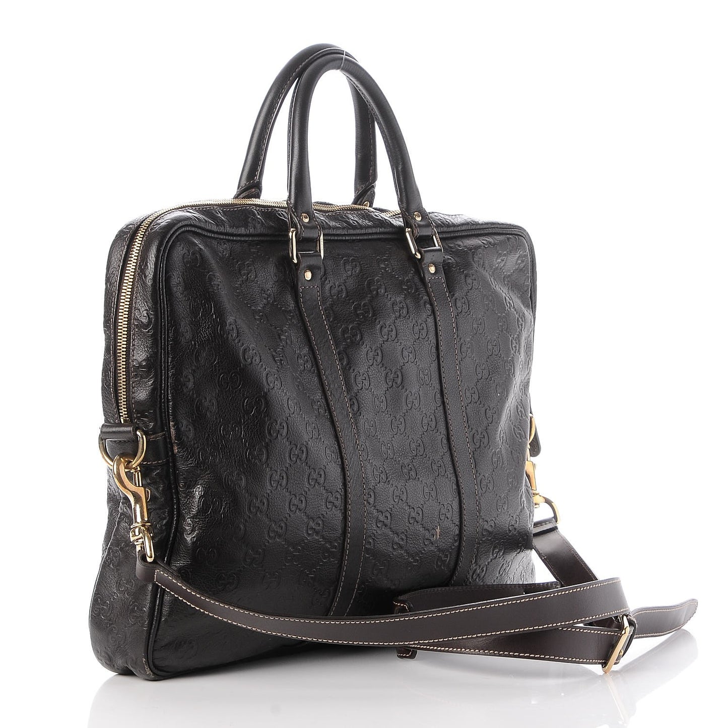 Guccissima Medium Briefcase Chocolate