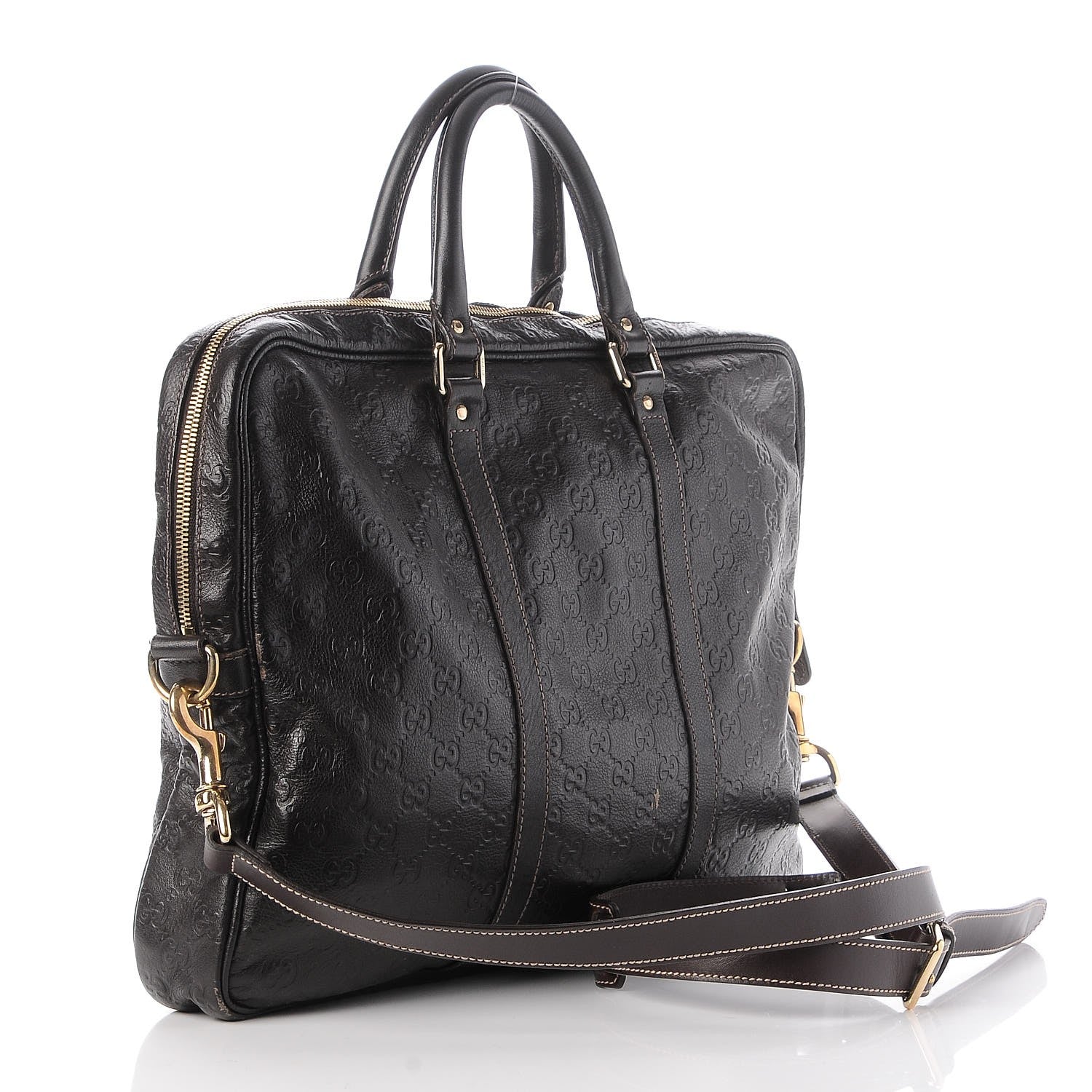 Gucci Guccissima Medium Briefcase Chocolate 3 of 10