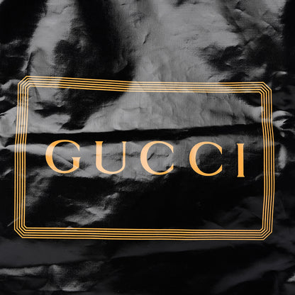 Gucci Patent Canvas Frame Logo Vertical Tote Black Crop 8 of 11