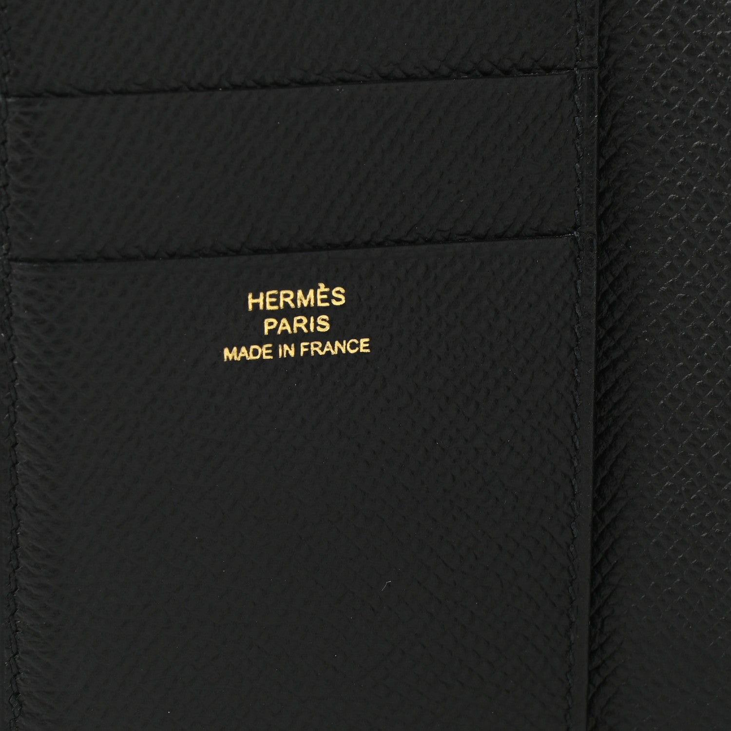 Hermes Epsom Tri-Fold Compact Bearn Wallet Black 6 of 7