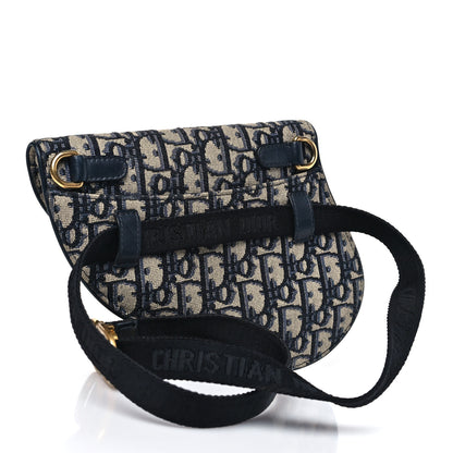 Christian Dior Oblique Saddle Belt Pouch Blue 3 of 11