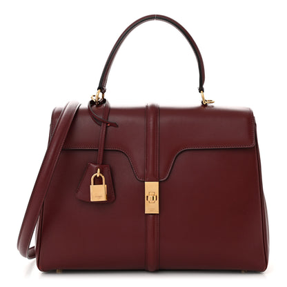 Celine Satinated Calfskin Medium 16 Top Handle Bag Light Burgundy 1 of 9