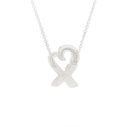 Tiffany Sterling Silver Paloma Picasso Loving Heart Pendant Necklace 4 of 5