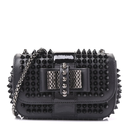 Christian Louboutin Calfskin Spikes Sweety Charity Crossbody Bag Black 1 of 8