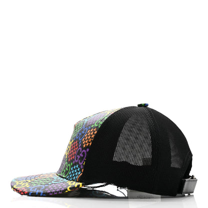 Gucci GG Supreme Monogram Psychedelic Baseball Hat S Black 4 of 10
