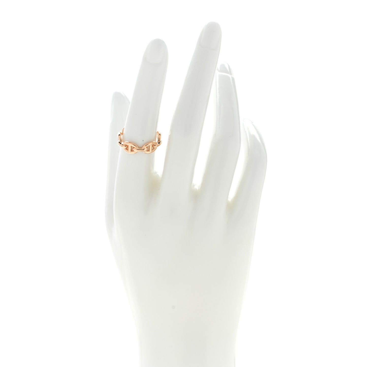 18K Rose Gold PM Chaine d'Ancre Enchainee Ring 53 6.5