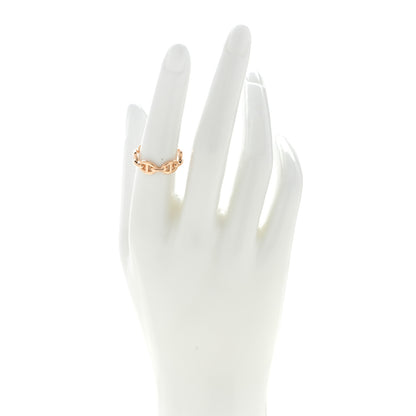 Hermes 18K Rose Gold PM Chaine d'Ancre Enchainee Ring 53 6.5 2 of 5