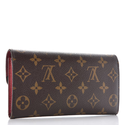 Louis Vuitton Monogram Emilie Wallet Red 3 of 15
