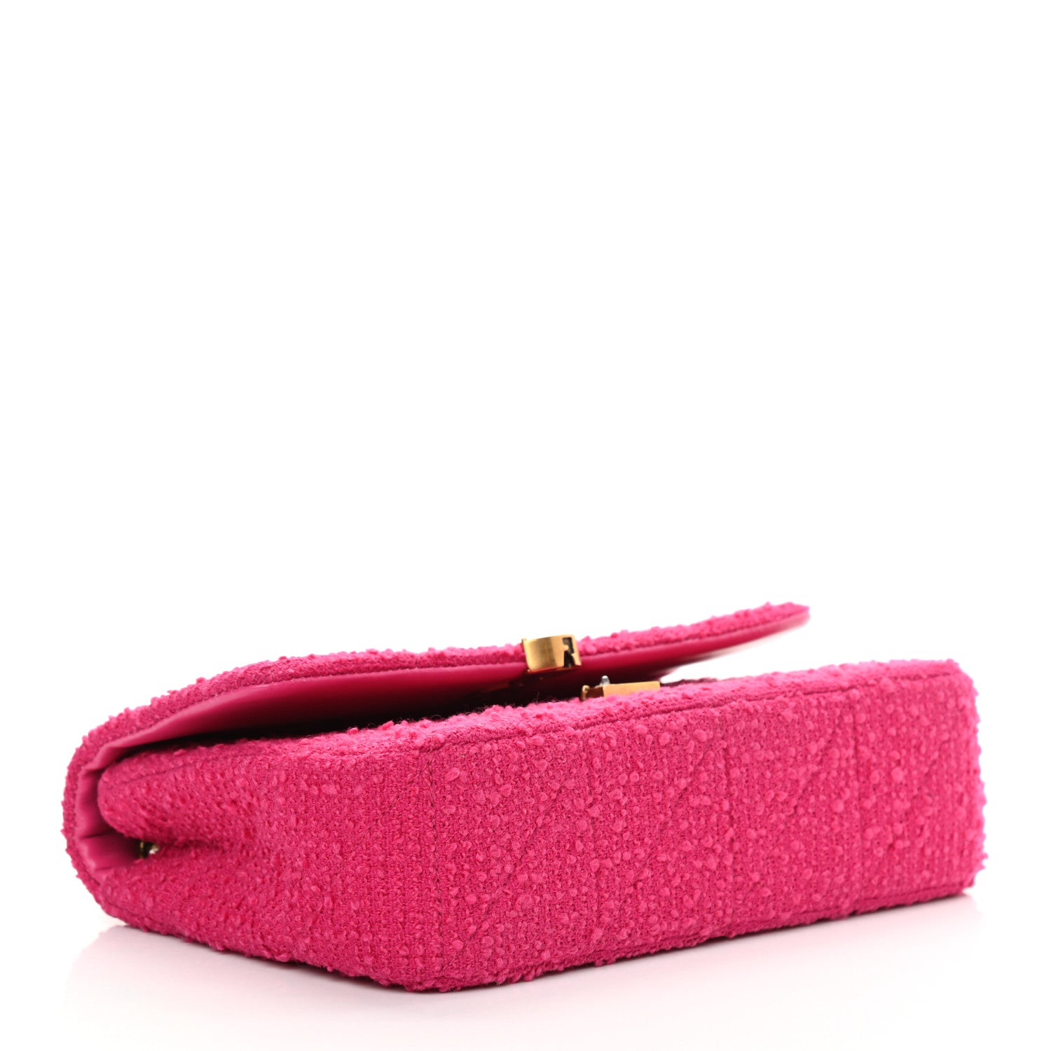 Saint Laurent Boucle Tweed Monogram Medium Jamie Fuchsia 3 of 15
