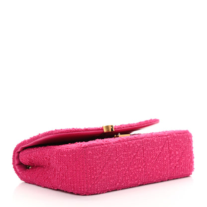 Saint Laurent Boucle Tweed Monogram Medium Jamie Fuchsia 3 of 15