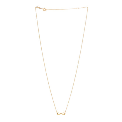 Tiffany 18K Yellow Gold Infinity Pendant Necklace 3 of 4