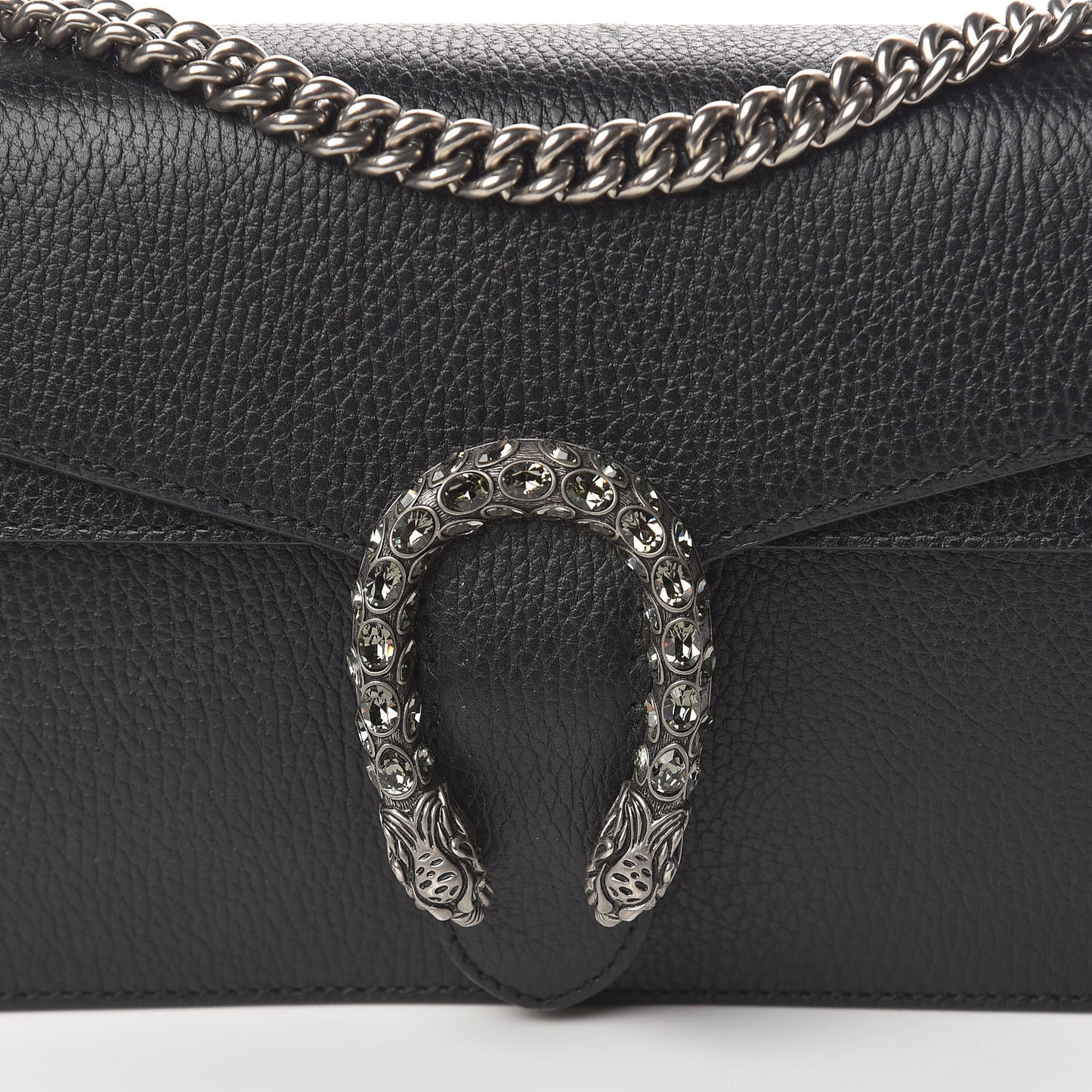 Pebbled Calfskin Small Dionysus Shoulder Bag Black