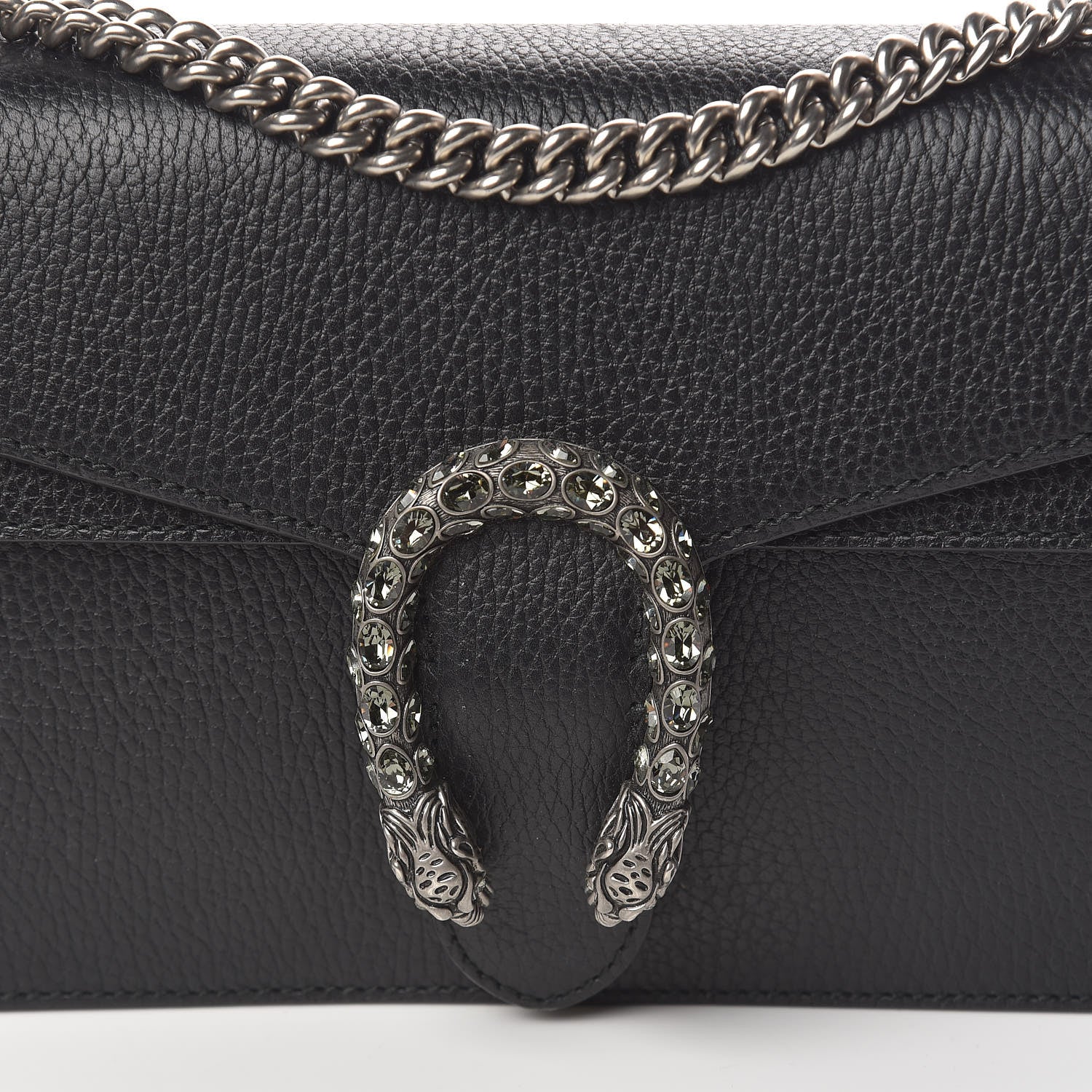 Gucci Pebbled Calfskin Small Dionysus Shoulder Bag Black 8 of 10