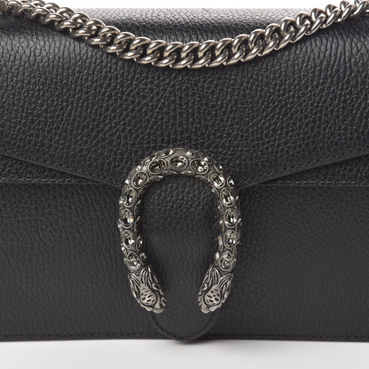 Gucci Pebbled Calfskin Small Dionysus Shoulder Bag Black 8 of 10