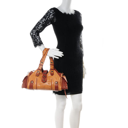 Chloe Python Silverado Shoulder Bag Orange 2 of 7