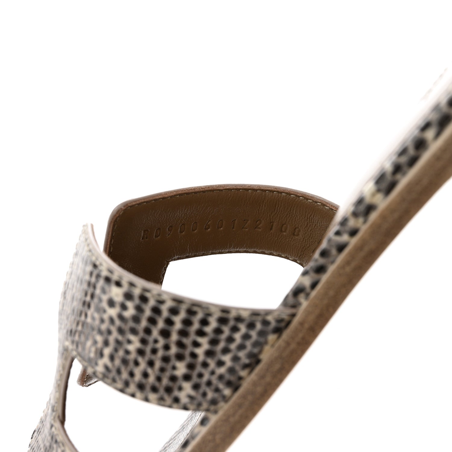 Hermes Lizard Oran Sandals 36 Ombre 8 of 11